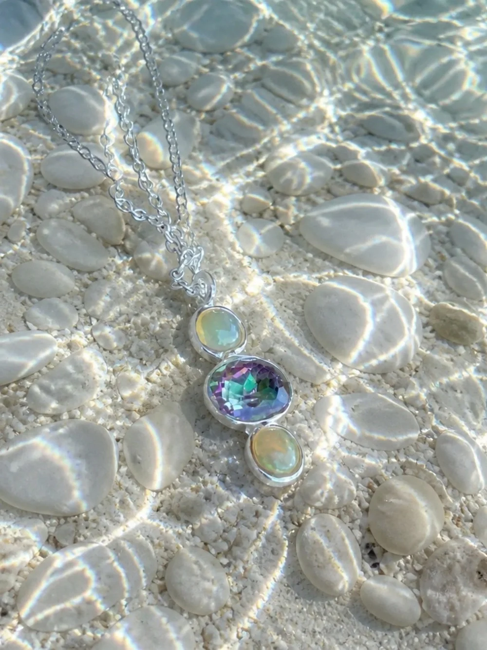 NEW! Ethiopian Opal & Topaz Necklace
